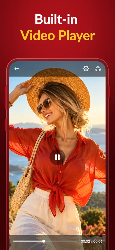 The built-in video player